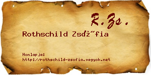 Rothschild Zsófia névjegykártya